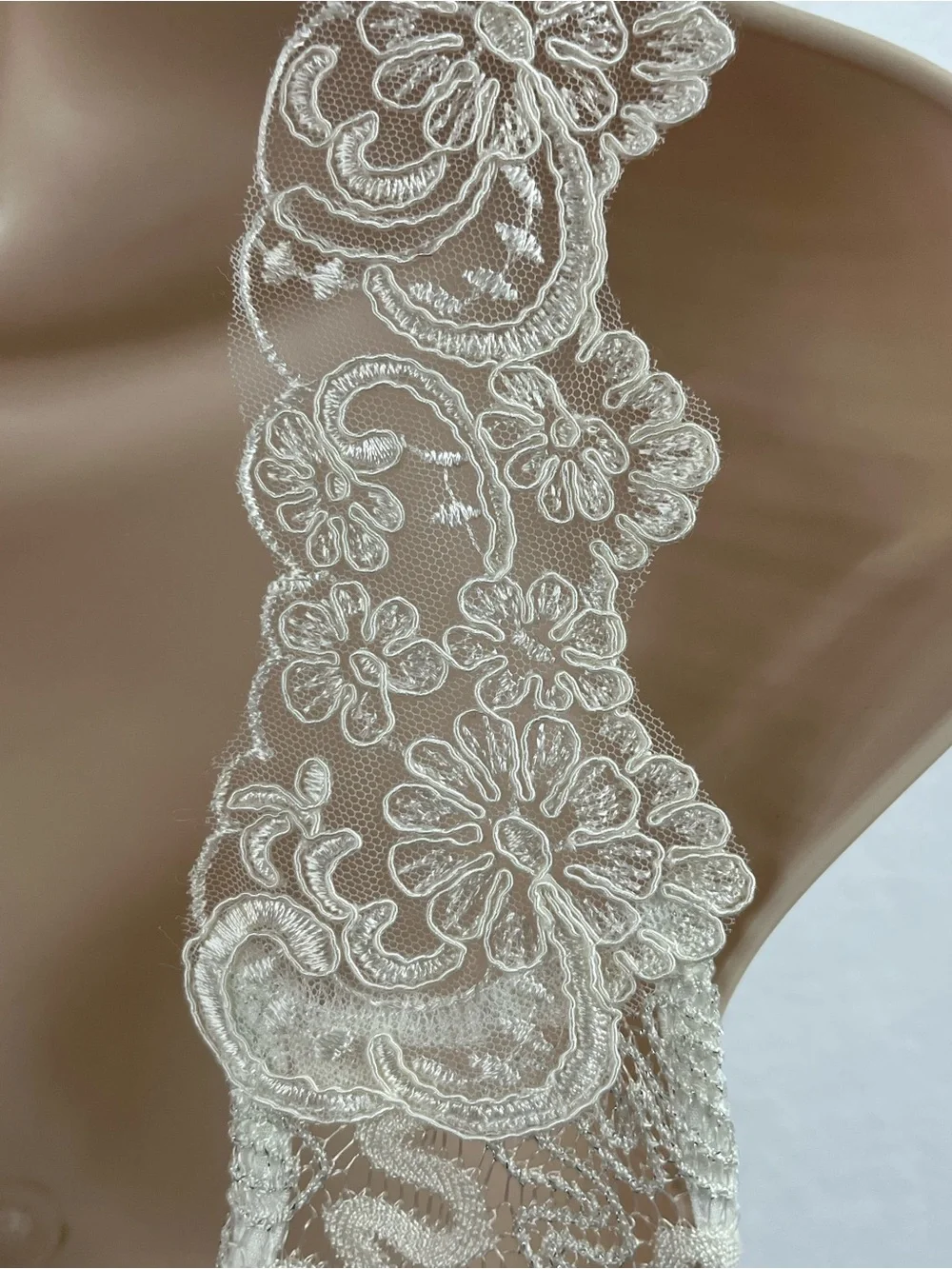 Free People Ivory Lace Trim Slip Dress